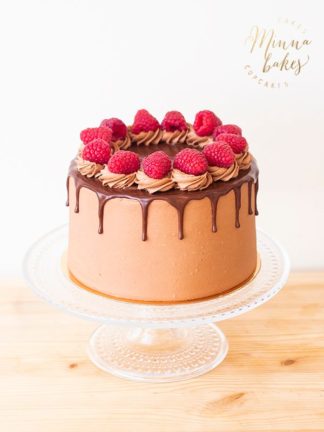 Vadelma-suklaa kakku